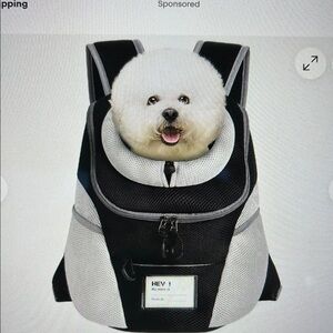 Pet Carrier Backpack Ennefu- Black and Gray